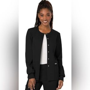 Cherokee Women's Snap Front Warm-up Scrub Jacket size 5X